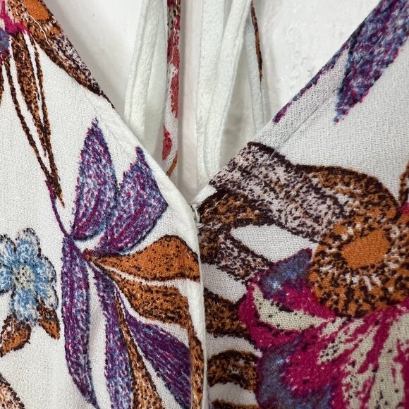 Oddy White Floral Surplice Neck Lightweight Maxi Dress 3XL XXXL - Picture 2 of 5